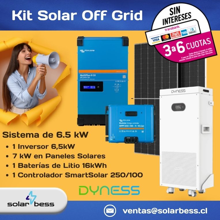 Kit Solar Off Grid 6.5kW Litio con Inversor Victron Energy1
