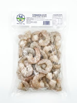 Camarón crudo pelado  21/25 1 Kg.1