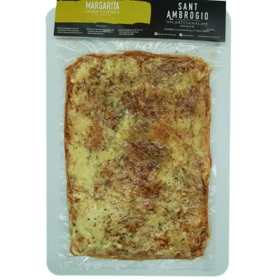 Pizza Margarita Masa Focaccia Saint Ambroggio1