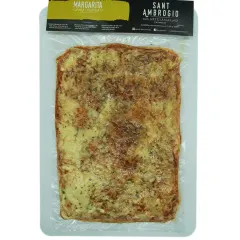 Pizza Margarita Masa Focaccia Saint Ambroggio