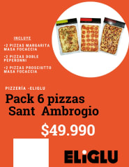 Pack 6 pizzas ambrogio