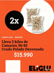 Pack camarón 36/40 Crudo Pelado Desvenado