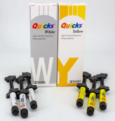 Resina Provisional Quicks Yellow/White x 3 Dentkist (White (Blanco), 3 un)