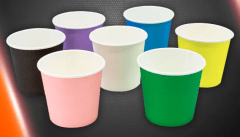 Vasos Papel Desechables Color´s x 100 un Machtig (100 Un)
