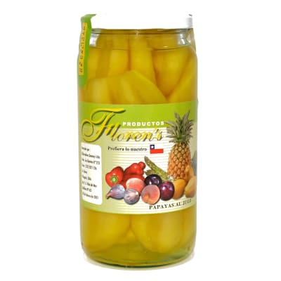(C12) PAPAYAS AL JUGO FLOREN'S 900 GR X 1
