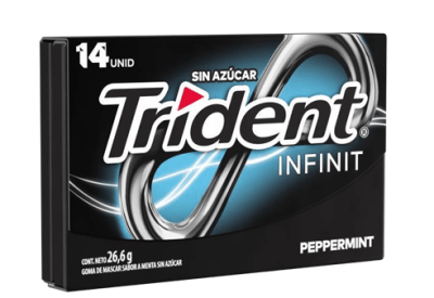 (C12) TRIDENT INFINIT PEPPERMINT 319,2 GR X 12U.