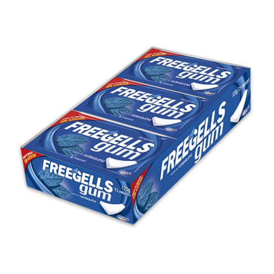 (C12) CHICLE FREEGELLS HIERBA BUENA 120GR X 15U.