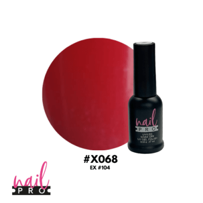 Esmalte Permanente 8 ml X068 (ex104) Rojo Tradicional1