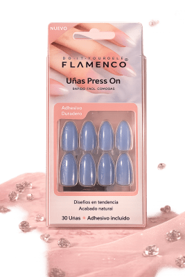 UÑAS PRESS ON Azul Glaseado1