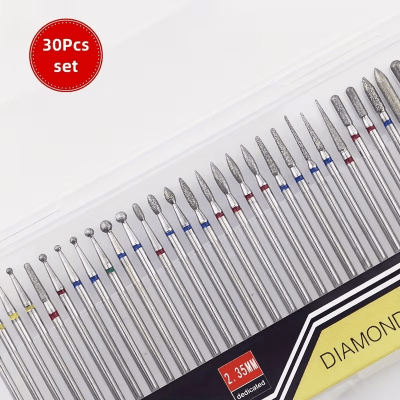 Set de 30 fresas de Diamante para Manicura y Pedicura1