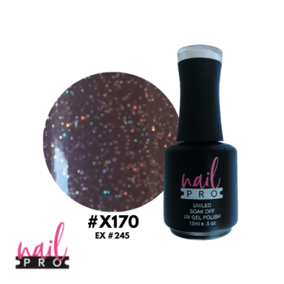 Esmalte Permanente X170 (ex245) Morado micro glitter1