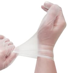GUANTES DE VINILO TRANSPARENTE