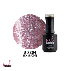 Esmalte Permanente X204 (exBJ004) Rosado Glitter intenso