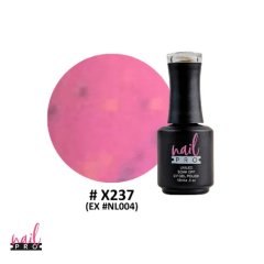 Esmalte Permanente X237 (exNL004) Rosado con manchitas amarillo y celeste