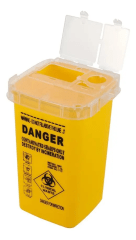 Contenedor de Desechos Cortopunzantes Amarillo (1 Litro)