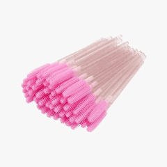 CEPILLO PESTAÑAS Y CEJAS SILICONA ROSADO