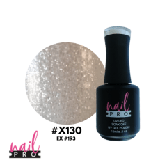 Esmalte Permanente X130 (ex193) Traslúcido micro glitter silver