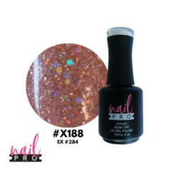 Esmalte Permanente X188 (ex284) Rosa Glitter