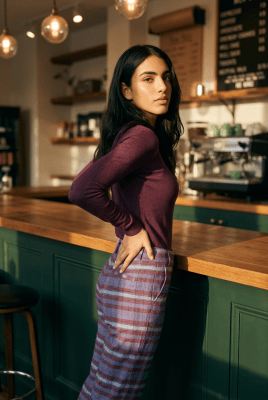 Pantalón Trama lila1