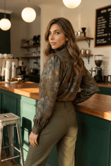 Blusa Siena flores verde