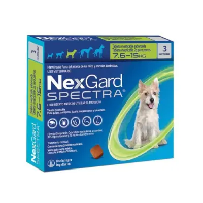 NEXGARD SPECTRA M (7.5 A 15KG) 3 TABLETAS1