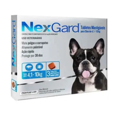 NEXGARD 28.3MG  (4 A 10KG) 3 TABLETAS1