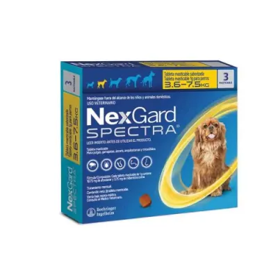 NEXGARD SPECTRA S (3.5 A 7.5KG) 3 TABLETAS1