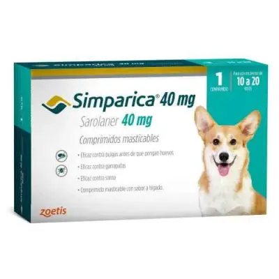 SIMPARICA 40 MG X 1 TAB (10 A 20 KG)1