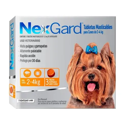 NEXGARD 11.3MG (2 A 4KG) 3 TABLETAS1