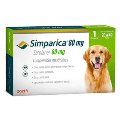 SIMPARICA 80 MG X 1 TAB (20 A 40 KG)1