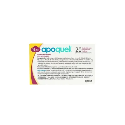 APOQUEL MASTICABLE 16 MG CAJAX20 TAB1
