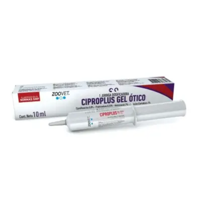 ZOOVET CIPROPLUS GEL ÓTICO 10ML (ANTIBIOTICO, ANTIFÚNGICO) - JERINGA 10ML1