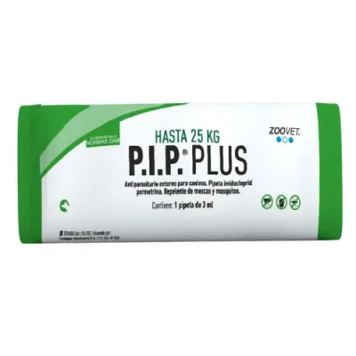 ZOOVET PIP PLUS DE 10 A 25KG ( IMIDACLOPRID + PERMETRINA) - 1 PIPETA 3ML1