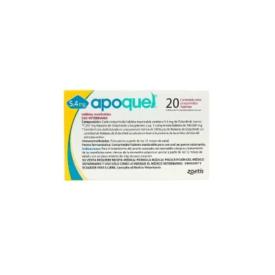 APOQUEL MASTICABLE 5.4 MG CAJAX20 TAB1