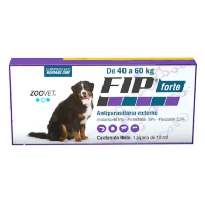 ZOOVET FIP FORTE DE 40 A 60KG ( FLUAZURÓN, IMIDACLOPRID Y PERMETRINA) - 1 PIPETA 10 ML1