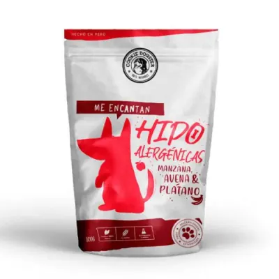 COOKIE DOGSTER HIPOALERGÉNICAS – MANZANA, PLÁTANO Y AVENA 100GR1