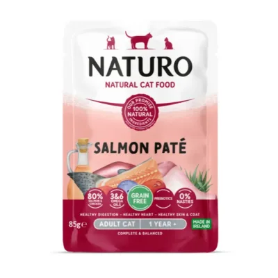 NATURO PATÉ DE SALMON PARA GATO ADULTO 85GR1