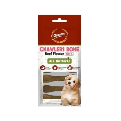 GNAWLERS BONE 3 BEEF FLAVOUR ALL NATURAL 6UNIDS1