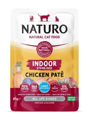 NATURO PATÉ DE POLLO PARA ESTERILIZADO  INDOOR (TODAS LAS EDADES)1