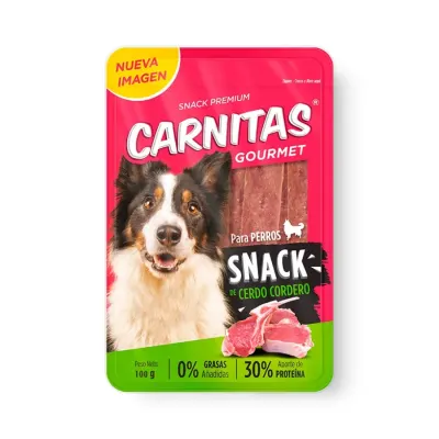 CARNITAS GOURMET PERRO SABOR CERDO Y CORDERO X 100 GR1