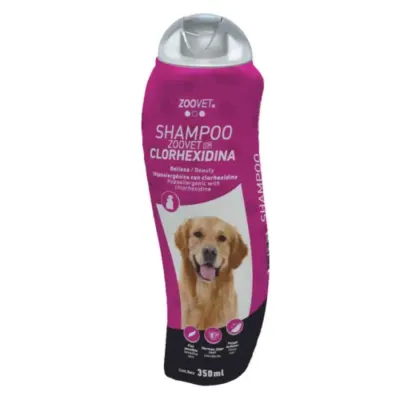 ZOOVET SHAMPOO CLORHEXIDINA HIPOALERGÉNICO Y ANTISÉPTICO - FRASCO 350ML1