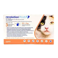 REVOLUTION PLUS 0.5 ML X 3 PIPETAS (NARANJA FELINOS 2.5-5 KG)