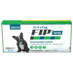 ZOOVET FIP FORTE DE 4 A 9KG ( FLUAZURÓN, IMIDACLOPRID Y PERMETRINA) - 1 PIPETA 1.5 ML