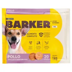 BARKER PERRO POLLO 20 HAMBURGUESAS 1KG