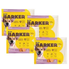 COMBO BARKER PERRO POLLO 20 HAMBURGUESAS 1KG (4 UNIDADES)