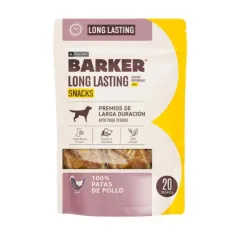 BARKER LONG LASTING SNACKS PATAS DE POLLO (20 UNIDADES)