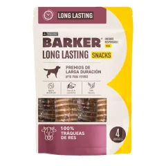 BARKER LONG LASTING SNACKS TRÁQUEAS DE RES (4 UNIDADES)