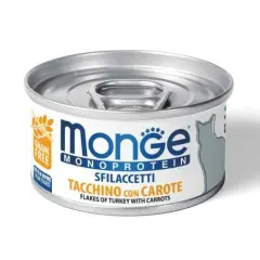 MONGE FELINE ADULT MONOPROTEIN PAVO Y ZANAHORIA 80 GR