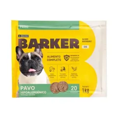 BARKER PERRO PAVO HIPOALERGÉNICO 20 HAMBURGUESAS 1KG