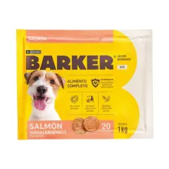 BARKER PERRO SALMÓN HIPOALERGÉNICO 20 HAMBURGUESAS 1KG